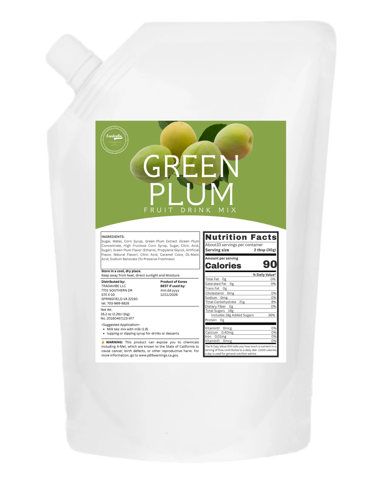 Green Plum Fruit Drink Mix - Coming Soon